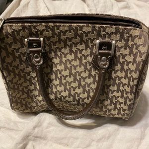 New York & co dark brown duffle purse